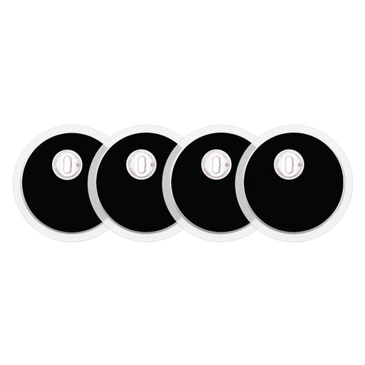 Peelz Black Sticker Designed for the FreeStyle Libre 3 Plus & Lingo  Sensor Peelz/Stickers Black 4-pack (Set of 4 Stickers)