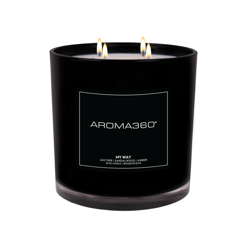 Aroma360 My Way 4-Wick Candle Candle Black Black