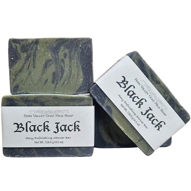 Fern Valley Soap Natural Goat Milk Soap | Sexy Exfoliating  Scrub For Men | Black Jack Goat Milk Soap White Smoke