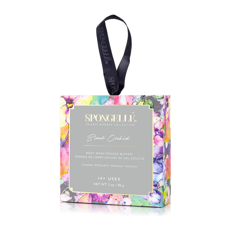 Spongellé Black Orchid | Boxed Flower Body Wash Infused Buffer White Smoke