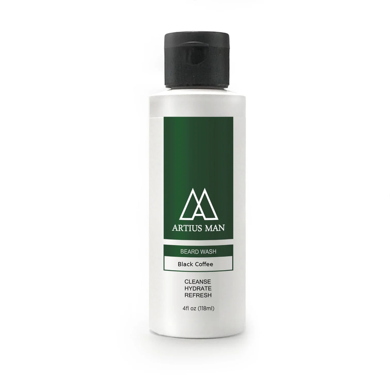 Artius Man Black Coffee Beard Wash – Bold Coffee Scent Beard Cleanser (4 oz) Beard Wash Lavender 4 oz.