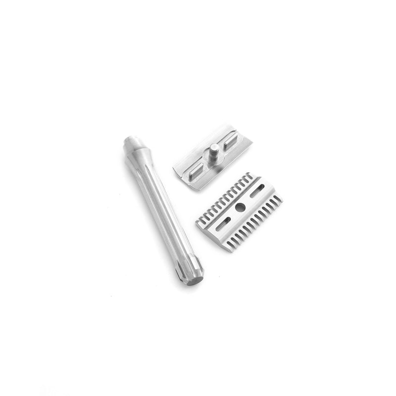 Blackland Razors Blackbird Razor White Smoke Machined / Standard / Safety Bar,Machined / Standard / Lite SB,Machined / Standard / Open Comb,Machined / Long / Safety Bar,Machined / Long / Lite SB,Machined / Long / Open Comb,Satin / Standard / Safety Bar,Satin / Standard / Lite SB,Satin / Standard / O