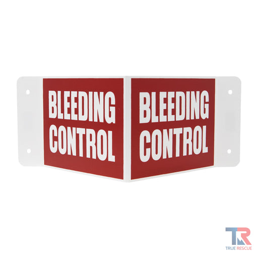 True Rescue 3-Way Bleeding Control Flexible 3D Wall Sign Bleeding Control Sign Light Gray