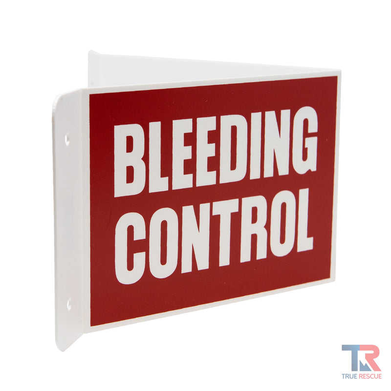 True Rescue 3-Way Bleeding Control Flexible 3D Wall Sign Bleeding Control Sign Light Gray