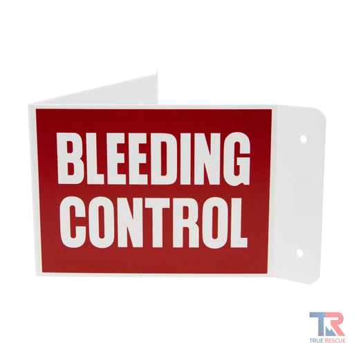 True Rescue 3-Way Bleeding Control Flexible 3D Wall Sign Bleeding Control Sign Light Gray