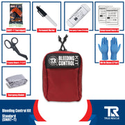 True Rescue Kit x2 with Wall Mount Dual Kit Wall Mount Package Bleeding Control Bundles Midnight Blue Standard Kit / SWAT-T Tourniquet / Orange