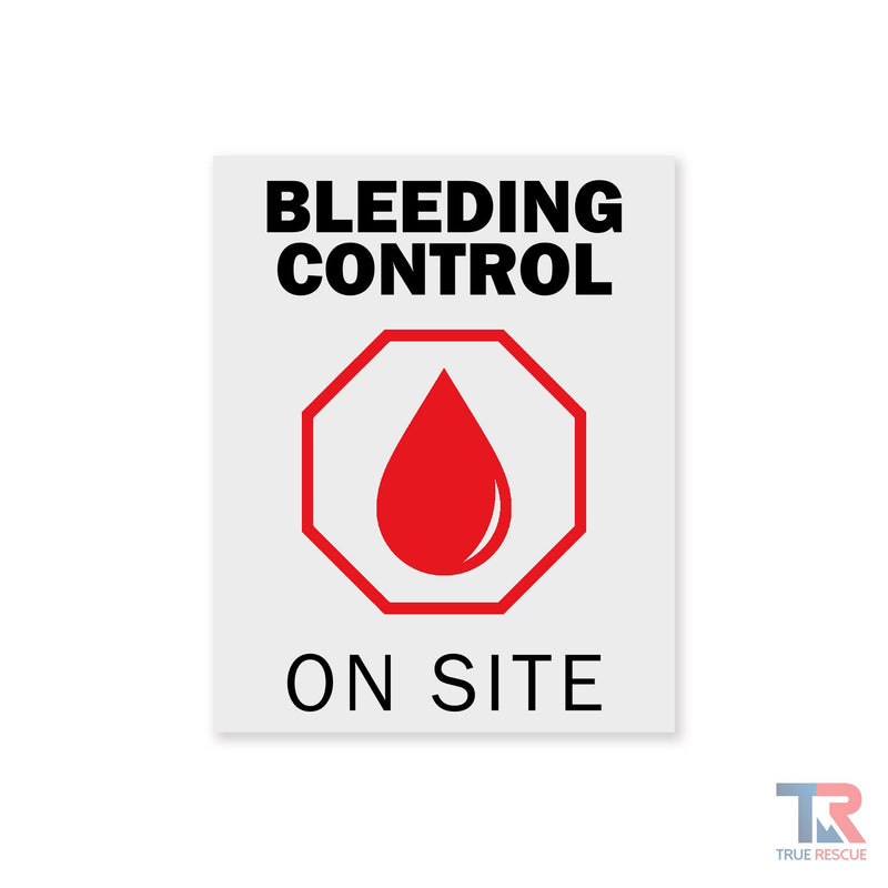 True Rescue On Site Decal Bleeding Control Sign Lavender