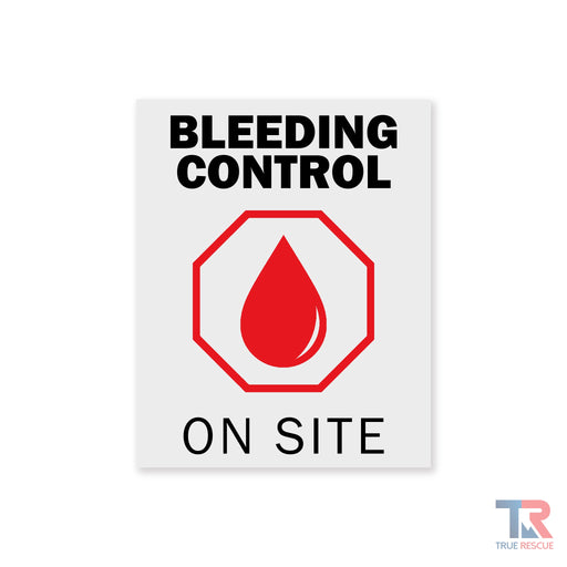 True Rescue On Site Decal Bleeding Control Sign Lavender