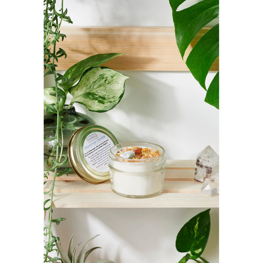 Butter Me Up Organics Blessings Candle / Intention Candle / Good Luck / Soy Handpoured Candle/ Candle with Crystals / Botanical Candle / Essential Oil Candle Metaphysical Light Gray 1 Blessings candle,Full set of 6 candle