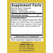 SpeedyVite® Natural Blood Cleanser – 120 Veg Capsules | Herbal Detox Support | SpeedyVite® - FREE EXPEDITED Veg Capsules White Smoke 1x 120 Veg caps,CASE OF 6x 120 Veg caps