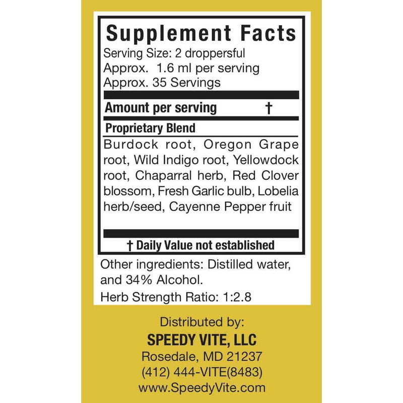 SpeedyVite® Natural Blood Cleanser Drops (2 fl oz) | Organic & Wildcrafted | SpeedyVite - FREE EXPEDITED Drops Black 1x 2oz Drops,CASE OF 6x 2oz Drops