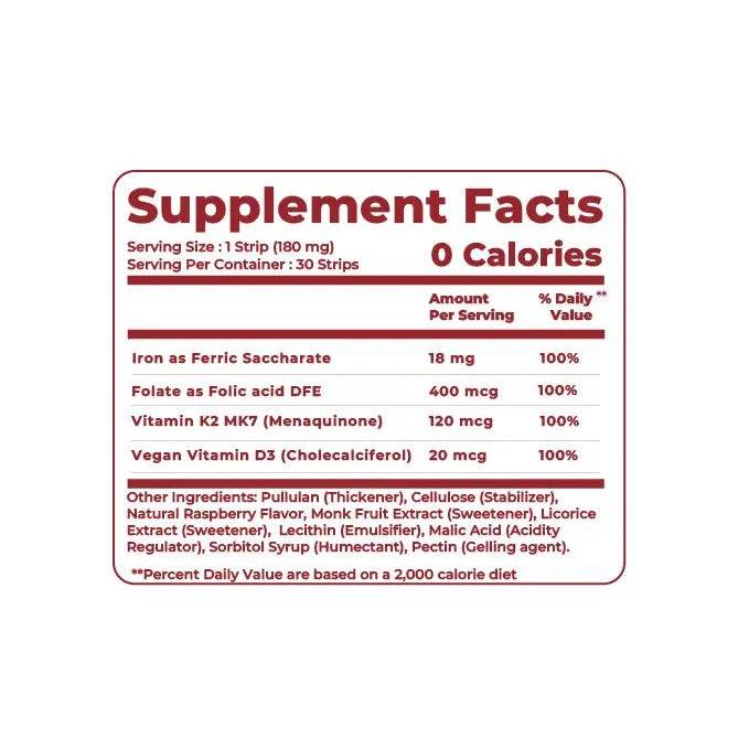 MEDHUGS NutriHugs Blood and Bone Support Oral Thin Films White Smoke