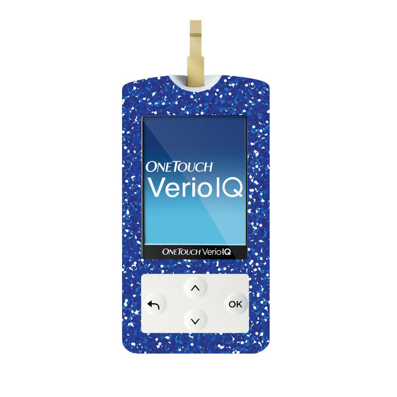 Peelz Blue Confetti for OneTouch Verio IQ Glucometer Peelz/Stickers White Smoke