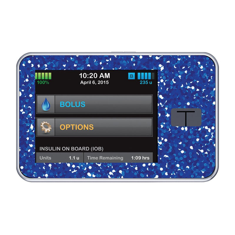 Peelz Blue Confetti for Tandem t:slim Peelz/Stickers Black