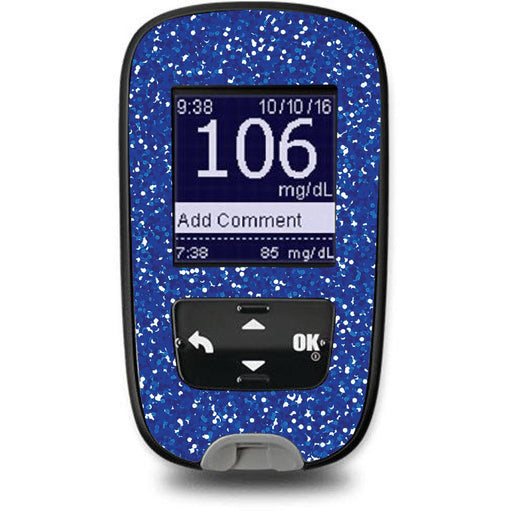 Peelz Blue Confetti for the Accu-Chek Guide Glucometer Peelz/Stickers White Smoke