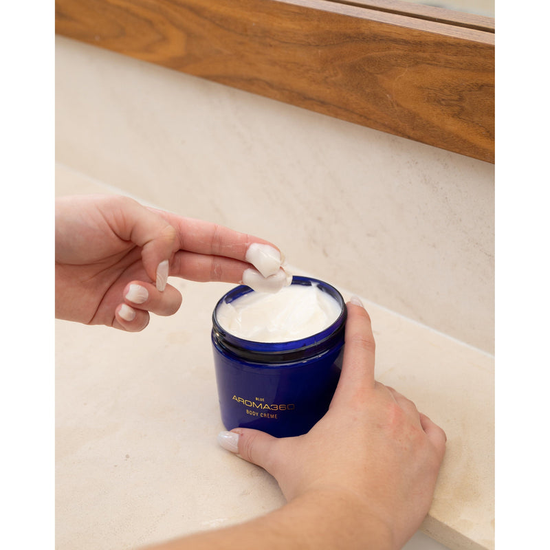 Aroma360 Blue Body Crème Body Creme Light Gray 16oz