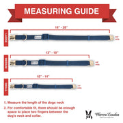 Warren London Fabric Dog Collar - Blue Leashes, Collars & Accessories White Smoke Small (10"-14"),Medium (13"-19"),Large (16"-26")