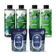 Garner's Garden 2 Pack Oral Care Package | Trio | H2O2 | Fluoride Free Packages White Smoke 2 x 16oz Regular Peppermint Mouthwash & Oxy Pulling / 2 x 2oz Regular Tooth Powder