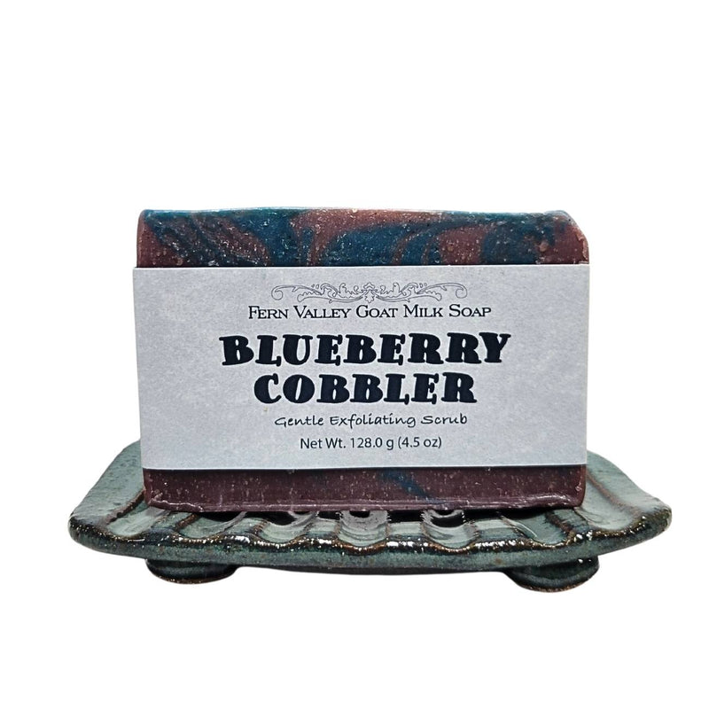 Fern Valley Soap Natural Goat Milk Soap | Exfoliating Scrub | Blueberry Cobbler Goat Milk Soap White Smoke
