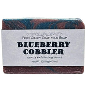 Fern Valley Soap Natural Goat Milk Soap | Exfoliating Scrub | Blueberry Cobbler Goat Milk Soap Gray