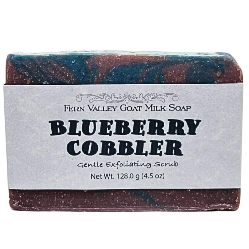 Fern Valley Soap Natural Goat Milk Soap | Exfoliating Scrub | Blueberry Cobbler Goat Milk Soap Gray