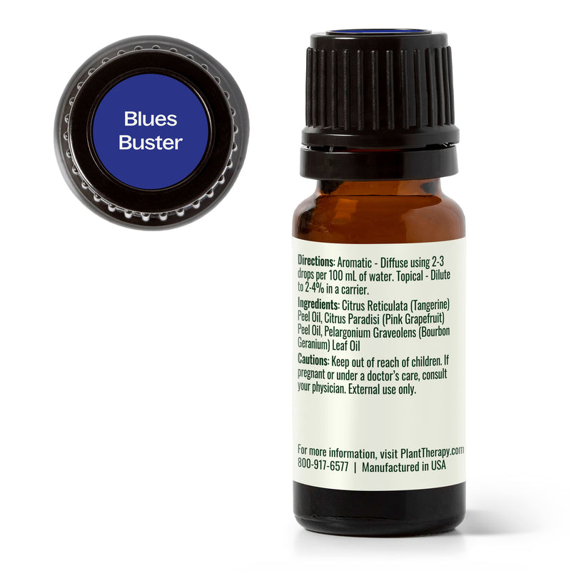 Plant Therapy Blues Buster Essential Oil Blend Essential Oil White Smoke 10 mL