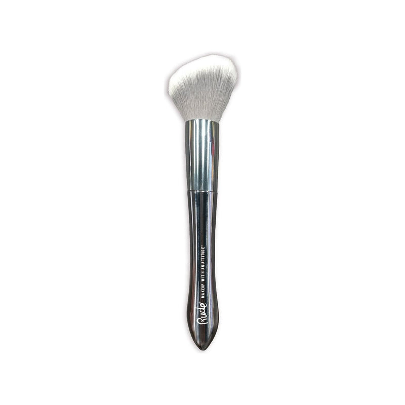 Rude Cosmetics Silver Bullet Blush Brush Face Brushes Light Gray Blush Brush