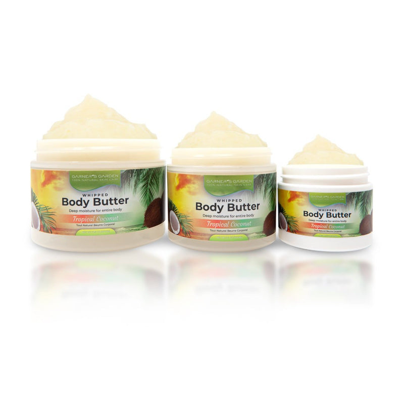 Garner's Garden Body Butter - Natural Fragrance Body Butter White Smoke Ocean Breeze BB / 3 oz (try me),Ocean Breeze BB / 5 oz (medium),Ocean Breeze BB / 10 oz (Large),Brown Sugar BB / 3 oz (try me),Brown Sugar BB / 5 oz (medium),Brown Sugar BB / 10 oz (Large),Tropical Coconut / 3 oz (try me),Tropical Coconut / 5 oz (medium),