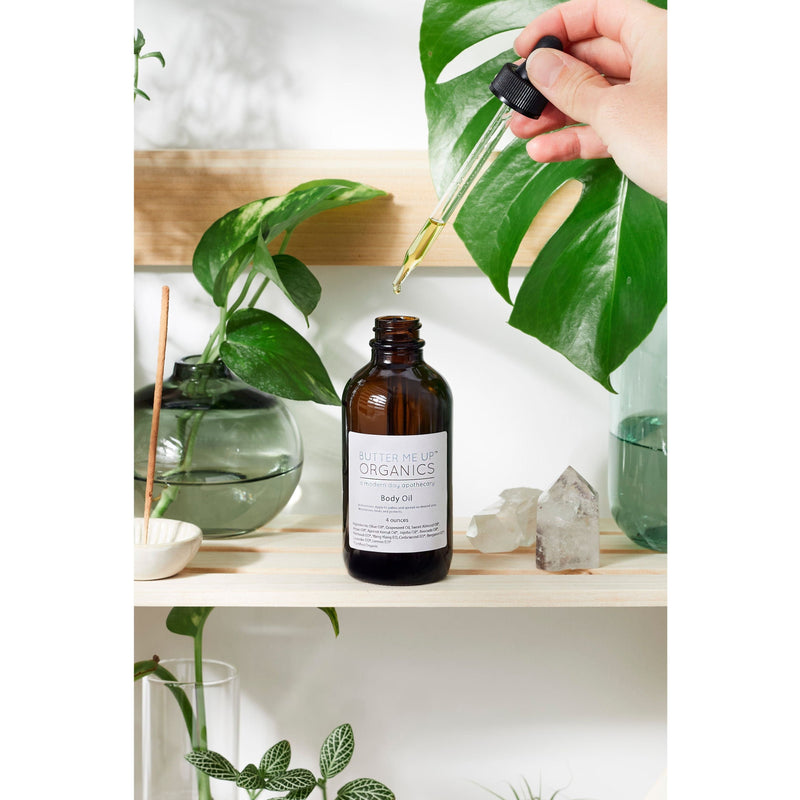 Butter Me Up Organics Organic Body Oil / Body Oil / Moisturizer / Organic Oils / Dry Skin Formula Body Light Gray