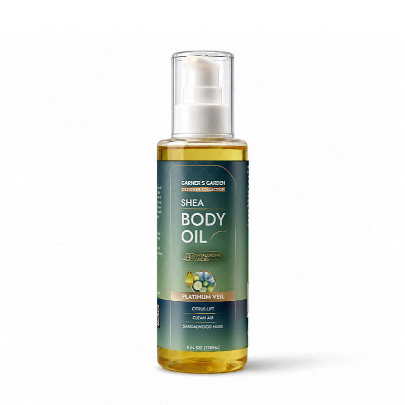 Garner's Garden 4D Hyaluronic Acid Body Oil Body Oil White Smoke Platinum Veil (w/ Shea Oil) / 4oz