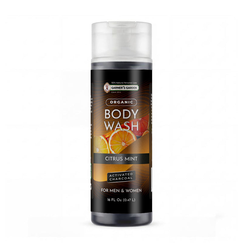 Garner's Garden Activated Charcoal Organic Body Wash Body Wash Black Lemongrass Charcoal / 8oz (try me)