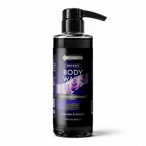 Garner's Garden Activated Charcoal Organic Body Wash Body Wash White Smoke Lavender & Bergamot Charcoal / 16oz (Recommended)