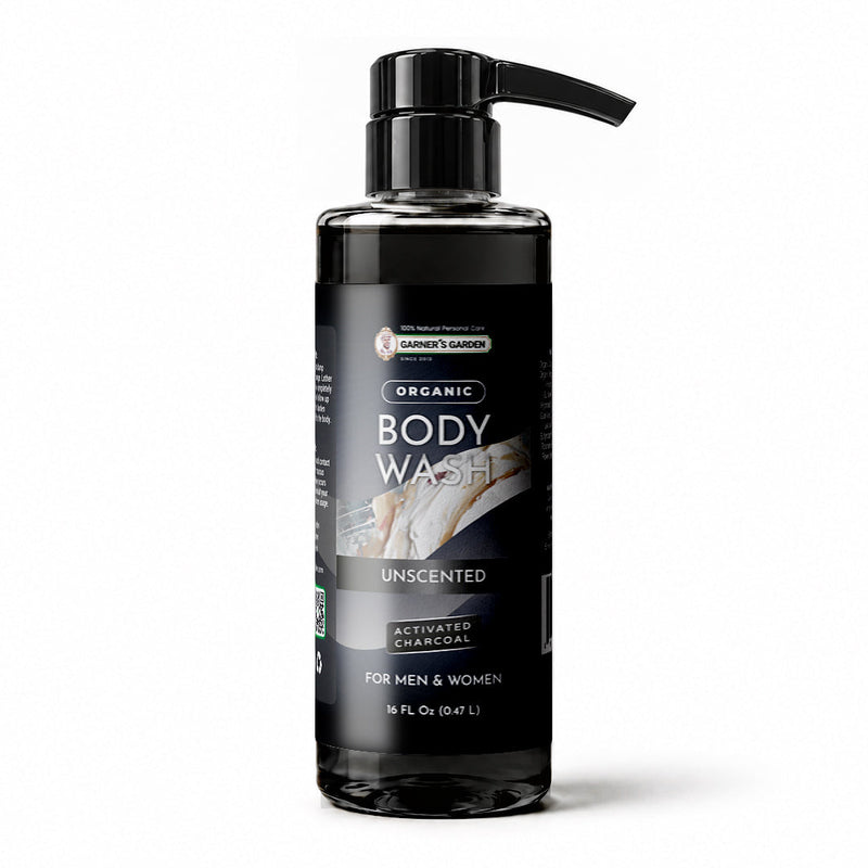 Garner's Garden Activated Charcoal Organic Body Wash Body Wash White Smoke Unscented Charcoal / 16oz (Recommended)