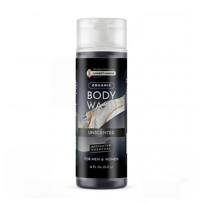 Garner's Garden Activated Charcoal Organic Body Wash Body Wash Black Citrus Mint Charcoal / 8oz (try me)