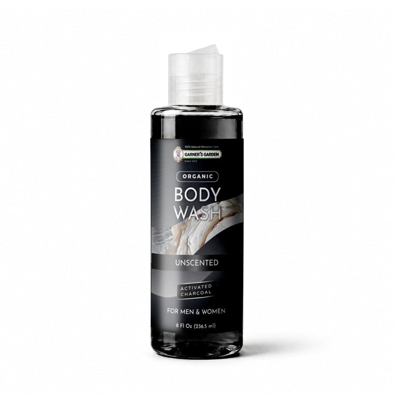 Garner's Garden Activated Charcoal Organic Body Wash Body Wash White Smoke Unscented Charcoal / 8oz (try me)