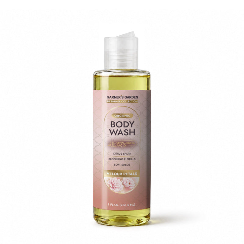 Garner's Garden 4D Hyaluronic Acid Body Wash | Organic Body Wash White Smoke 4D HA Body Wash Velour Petals / 8 oz (try me)