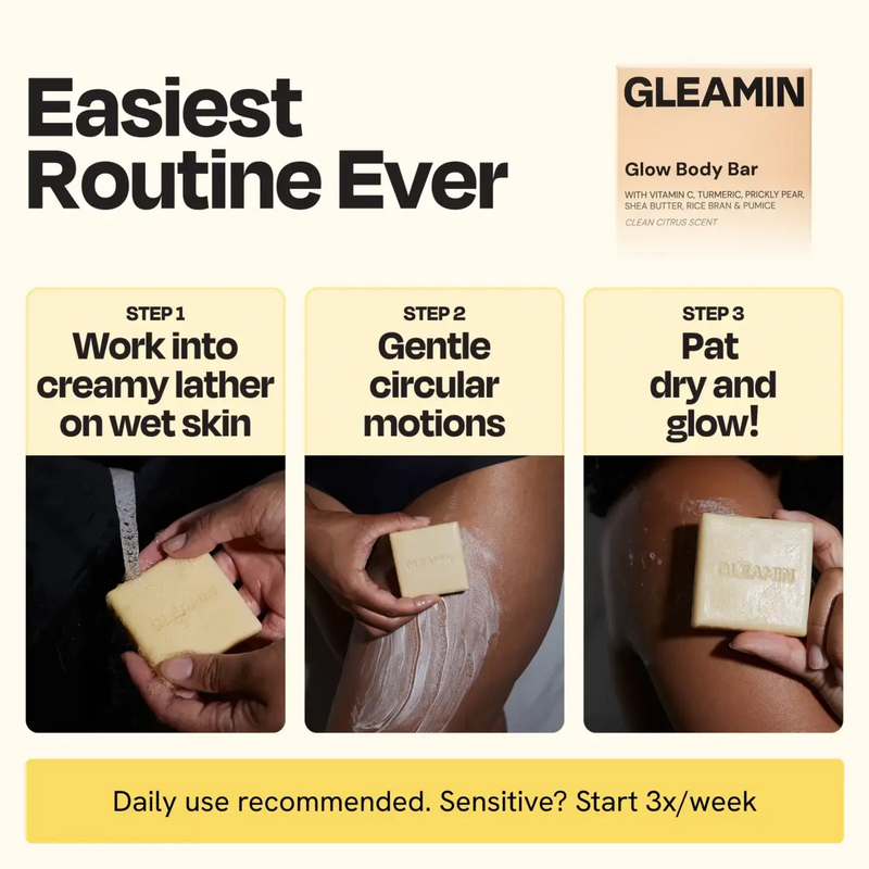 Gleamin Glow Body Bar Brightening Bar Seashell
