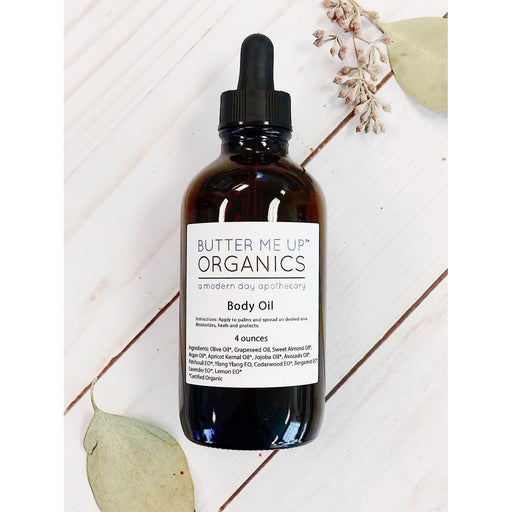 Butter Me Up Organics Organic Body Oil / Body Oil / Moisturizer / Organic Oils / Dry Skin Formula Body Antique White