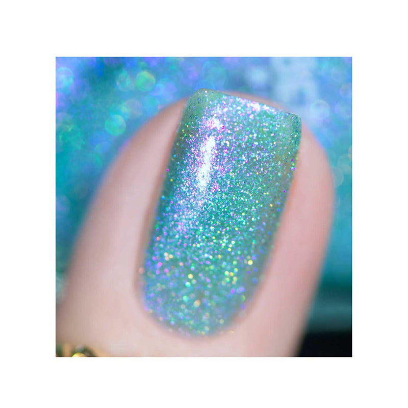 UberChic Beauty Boho Blues - Holographic Polish Regular Polish Cadet Blue