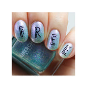 UberChic Beauty Boho Chic Alphabet Stamping Plate Dark Slate Gray