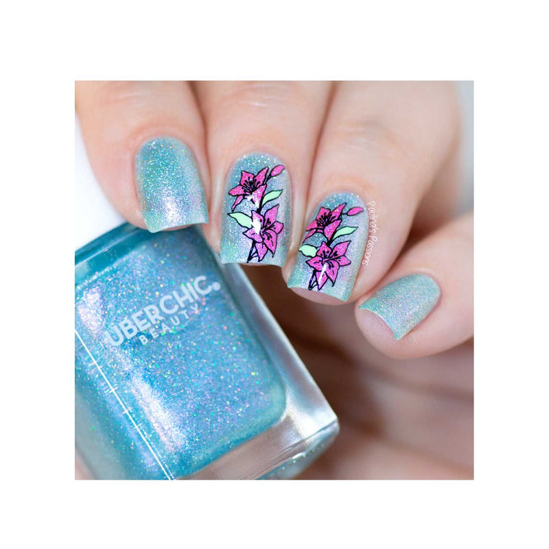 UberChic Beauty Boho Blues - Holographic Polish Regular Polish Gray