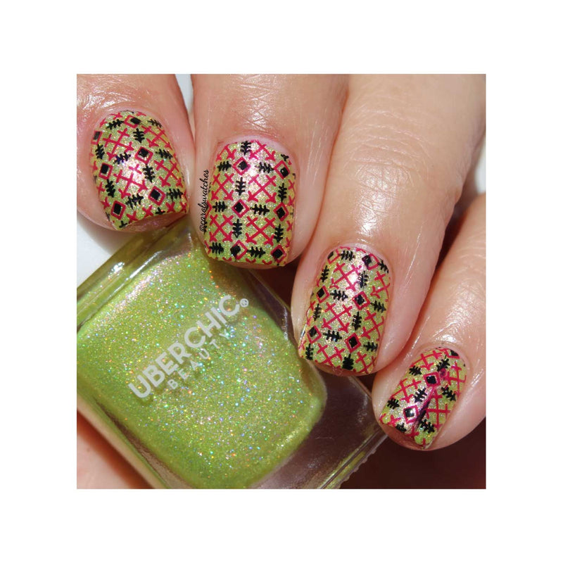 UberChic Beauty Boho Chic Stamping Plate Rosy Brown