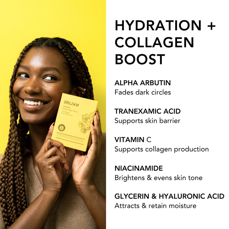 Boldenusa.com Bolden AWAKE Under Eye Patches | De-Puffing & Brightening for Tired Eyes Facial Line White Smoke