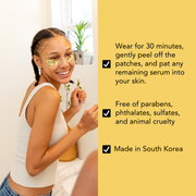 Boldenusa.com Bolden AWAKE Under Eye Patches | De-Puffing & Brightening for Tired Eyes Facial Line Light Goldenrod