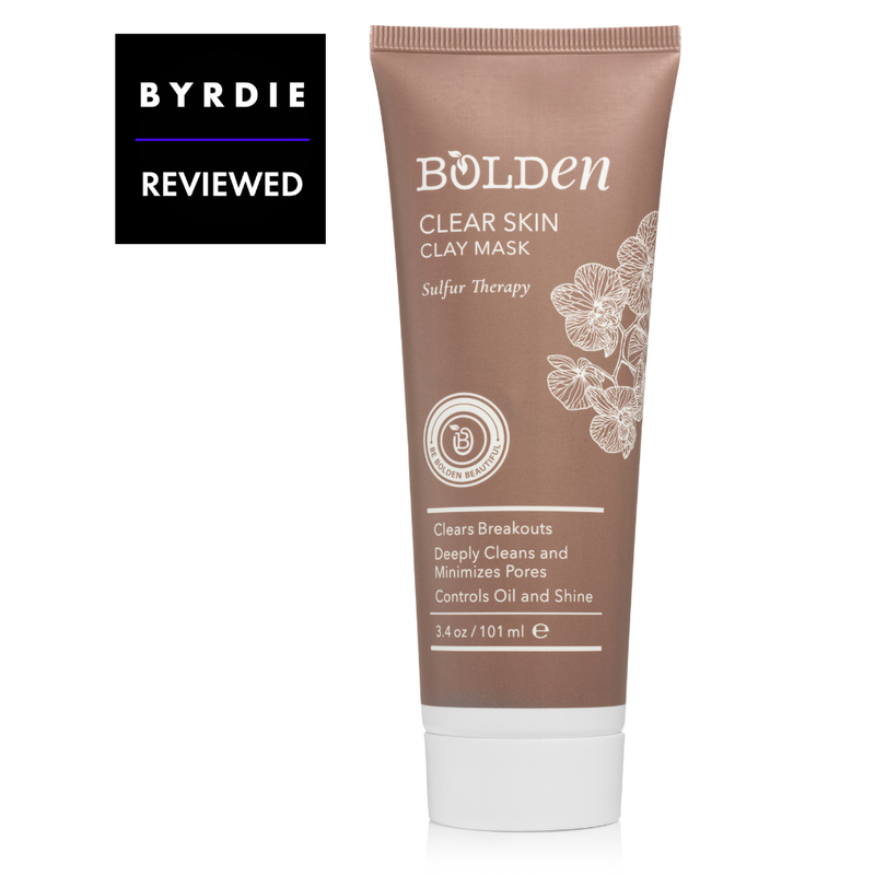 Boldenusa.com Bolden Clay Mask | Sulfur & Willow Bark Acne Treatment for Clear Skin Facial Line White Smoke