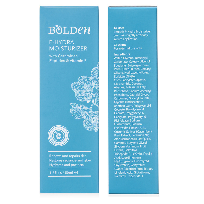 Boldenusa.com Bolden F-Hydra Moisturizer | Hydrating Face Cream for Skin Barrier Facial Line Medium Turquoise