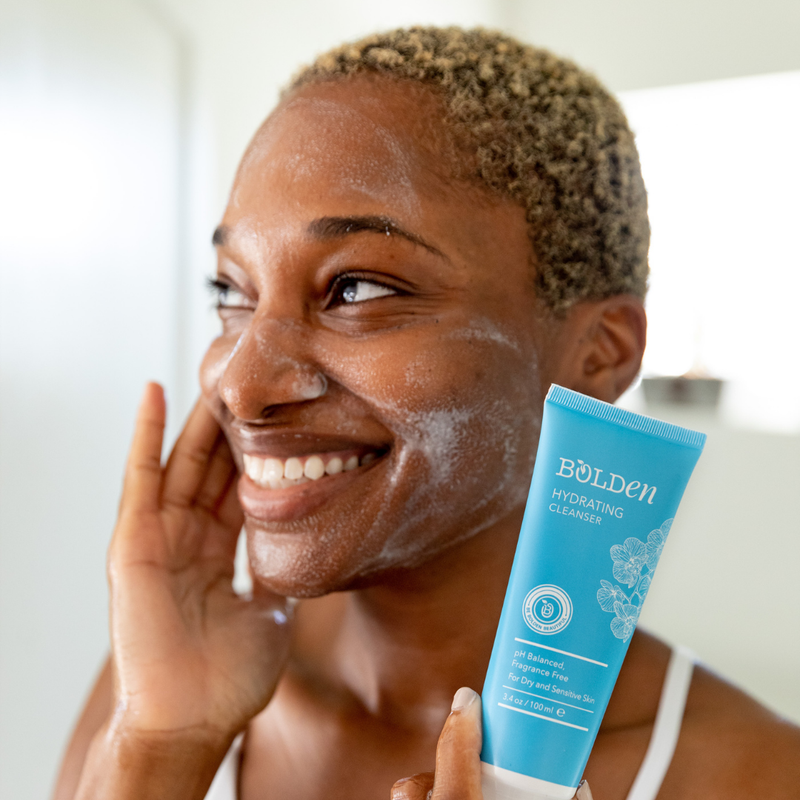 Boldenusa.com Bolden Hydrating Cleanser | Gentle Face Wash for Dry, Sensitive Skin Facial Line Light Gray