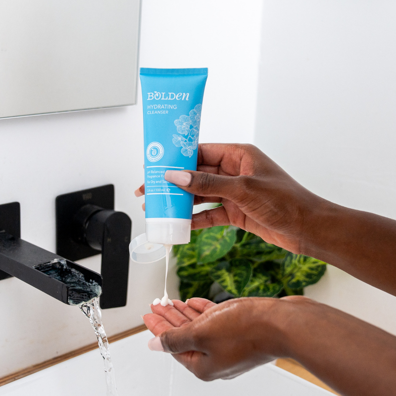 Boldenusa.com Bolden Hydrating Cleanser | Gentle Face Wash for Dry, Sensitive Skin Facial Line Dark Slate Gray