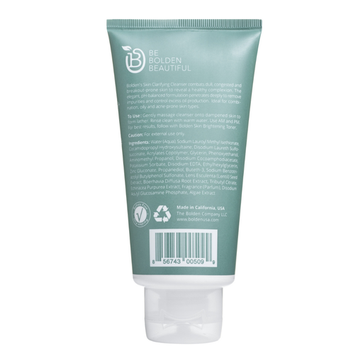 Boldenusa.com Bolden Clarifying Cleanser | Deep Pore Cleansing for Clear, Balanced Skin Facial Line Dark Gray