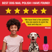 Warren London Dog Nail Polish - Polish Bottles with Brush Dog Nail Polish Firebrick Pawfectly Pink,Violet The Dogs Out Purple,Fire Hydrant Red,Bow Wow Blue,Pink Of The Glitter Sparkle Pink,Diamond In the Ruff Sparkle Silver,Set of All Six Colors